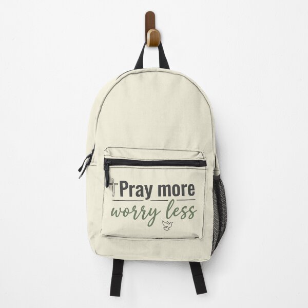 Item preview, Pray More Worry Less Christian Quote Inspirational Faith Typography Design designed and sold by Gahyl7.