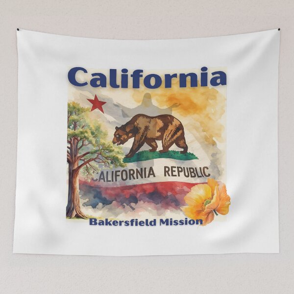 Artikelvorschau, California Bakerfield Mission entworfen und verkauft von Seeshellspace Designs.