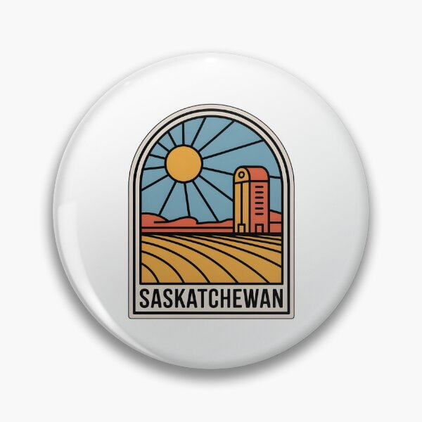 Item preview, Saskatchewan Prairie Sunrise Retro Design designed and sold by Paper Drip.