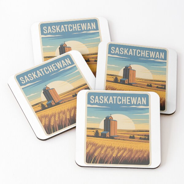 Item preview, Saskatchewan Prairie Sunrise Retro Design designed and sold by Paper Drip.