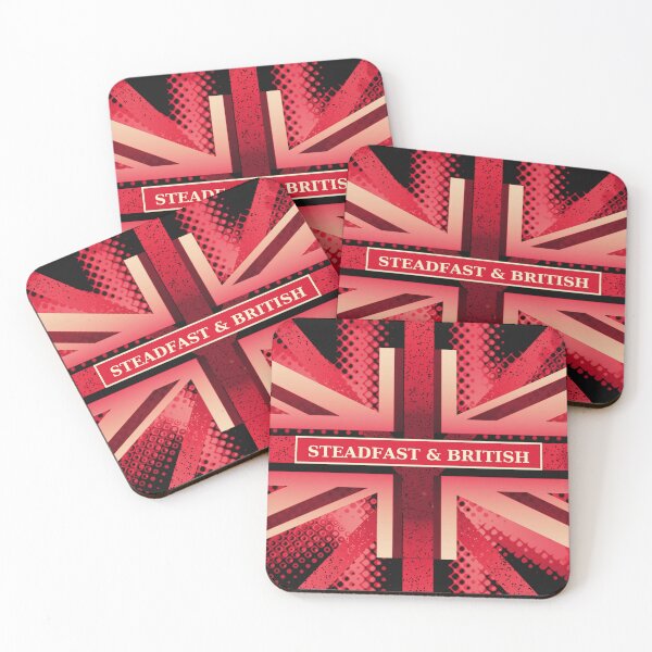 Item preview, Steadfast & British — Red Halftone Union Jack designed and sold by Sanctum Icons.