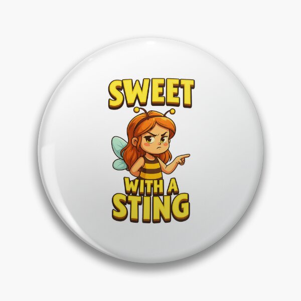 Item preview, Sweet With A Sting – Cute Bee Girl Attitude Design designed and sold by GogoVibes.