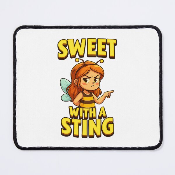 Item preview, Sweet With A Sting – Cute Bee Girl Attitude Design designed and sold by GogoVibes.