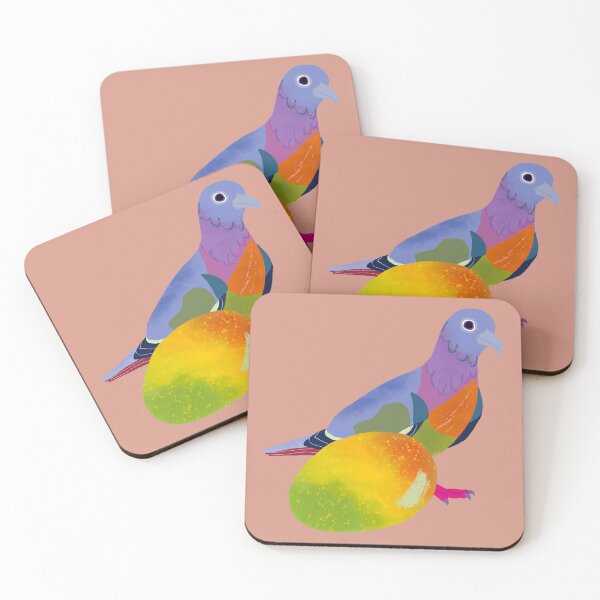 Item preview,  Pink Necked Green Pigeon with Mango designed and sold by BDBirds.