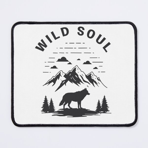 Artikelvorschau, Wild Soul – Wolfssilhouette & Bergdesign entworfen und verkauft von ByRAM Project.