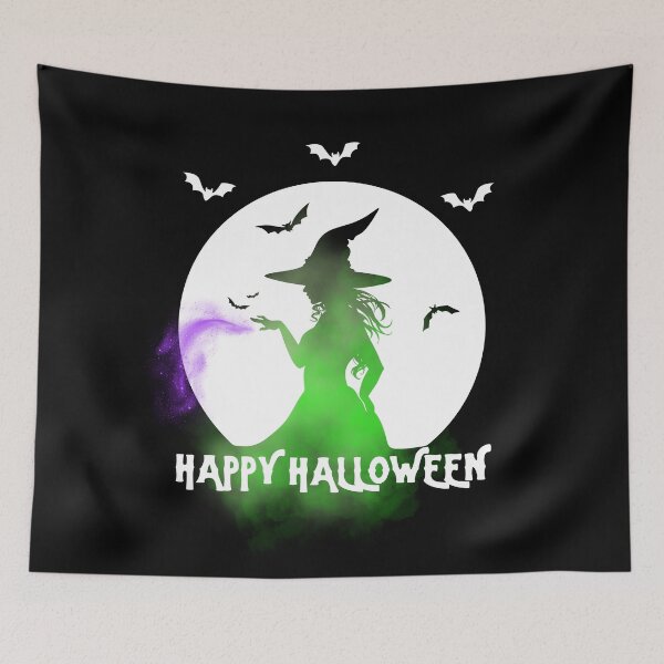 Item preview, HAPPY HALLOWEEN WITCH WHITE designed and sold by S-Q-Studios.