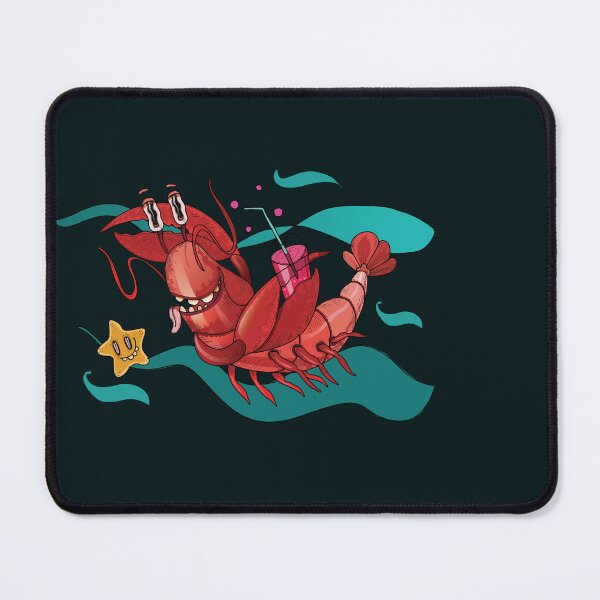 Item preview, Dancing happy Shrimp and starfish with pink shake designed and sold by Franco Moody.