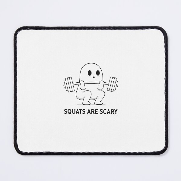 Item preview, Squats Are Scary – Funny Gym Design designed and sold by ChillDraws.