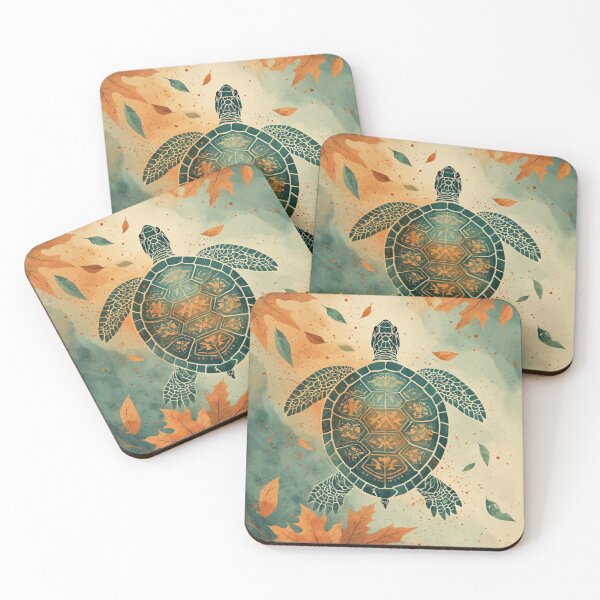 Item preview, Sacred Autumn Turtle: Indigenous Resilience in Watercolor designed and sold by Eden Underground Radio (Official Merch).