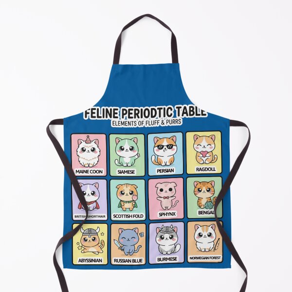 Item preview, Cute Feline Periodic Table - Kawaii Cat Breeds Science designed and sold by Orviona.