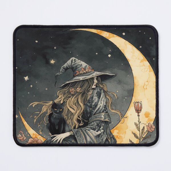 Item preview, Moonlit Witch and Her Black Cats designed and sold by AbstractAnom.