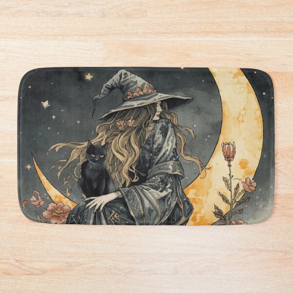 Item preview, Moonlit Witch and Her Black Cats designed and sold by AbstractAnom.