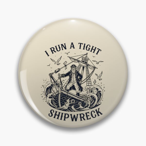 Artikelvorschau, Ich laufe ein knappes Schiffswrack Piratenkapitän Retro Vintage Meer entworfen und verkauft von VinsendDraconi.