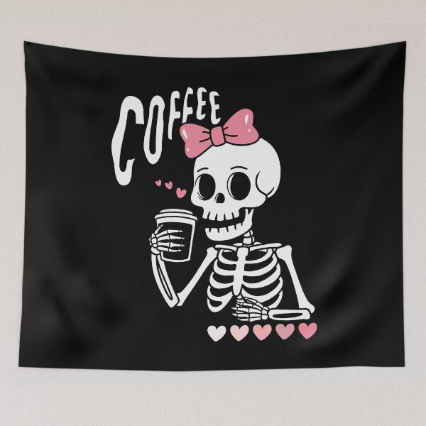 Item preview, COFFEE SKELETON DARK designed and sold by S-Q-Studios.