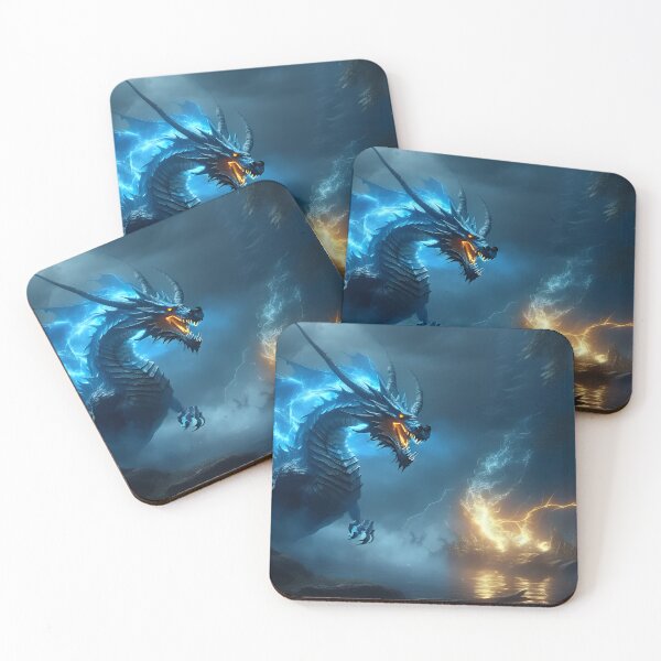Item preview, A blue-flamed dragon on the water designed and sold by rwgames.