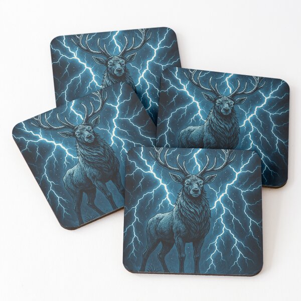 Item preview, Stormborn Stag – Lightning Spirit of the Wild designed and sold by Painted Moon by Luna Bee™.