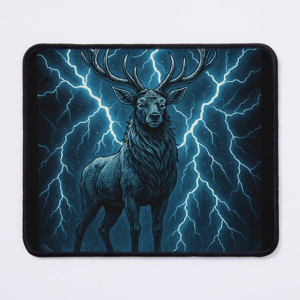 Item preview, Stormborn Stag – Lightning Spirit of the Wild designed and sold by Painted Moon by Luna Bee™.