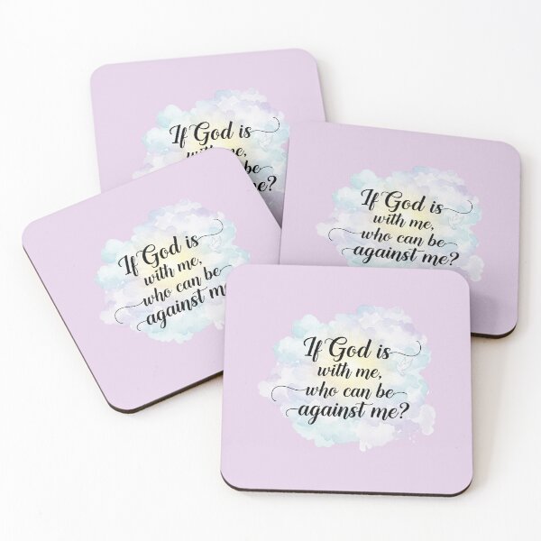 Item preview, If God Is With Me Who Can Be Against Me Christian Quote Inspirational Scripture Design designed and sold by Gahyl7.