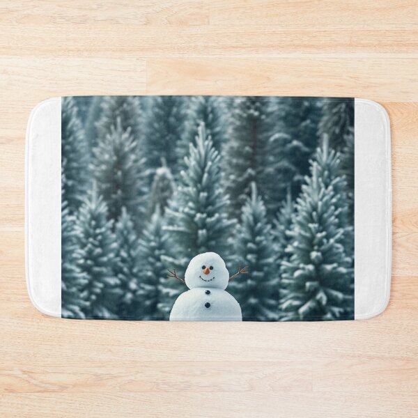 Item preview, Frosty Friend – Snowman in Snowy Pines” designed and sold by NaomiRut.