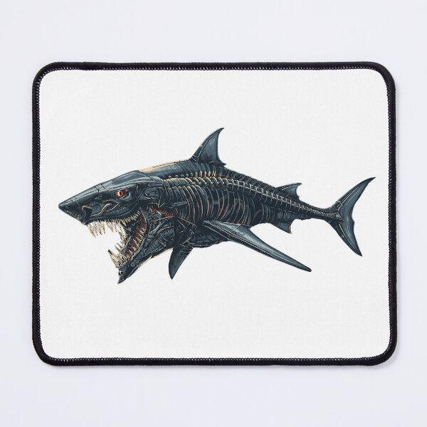 Item preview, Abyssal Predator – Dark Mechanical Shark Art designed and sold by Shark-Shirts.