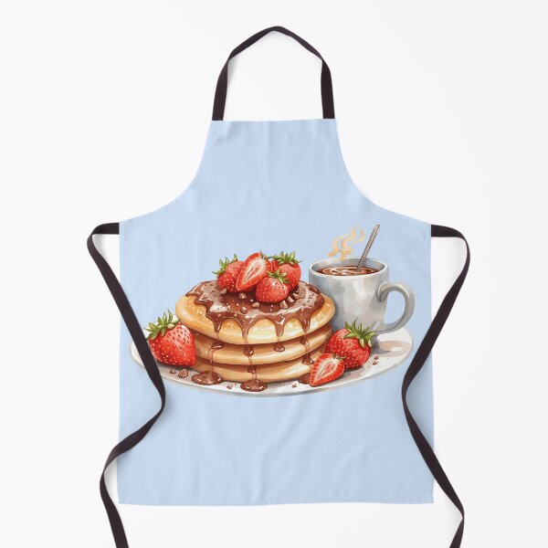Item preview, Pancakes with Strawberries, syrup and chocolate with Hot Chocolate designed and sold by DormDrip.