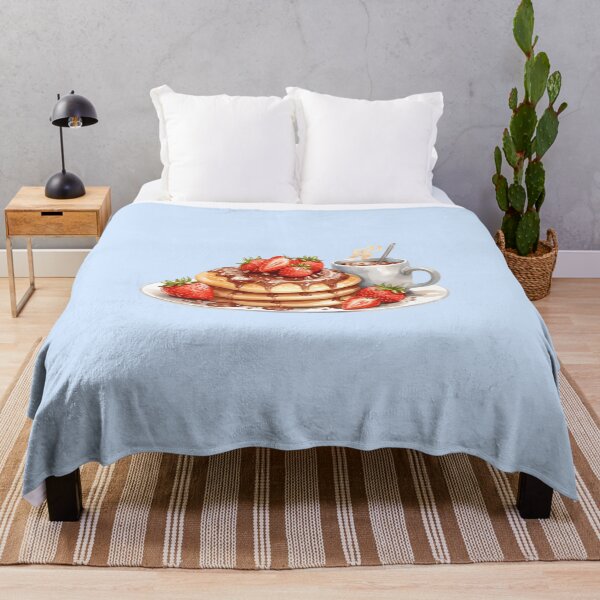 Item preview, Pancakes with Strawberries, syrup and chocolate with Hot Chocolate designed and sold by DormDrip.