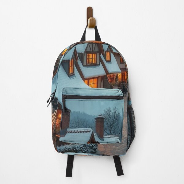 Item preview, Twilight Gathering – Christmas Tree in Snowy Village” designed and sold by NaomiRut.
