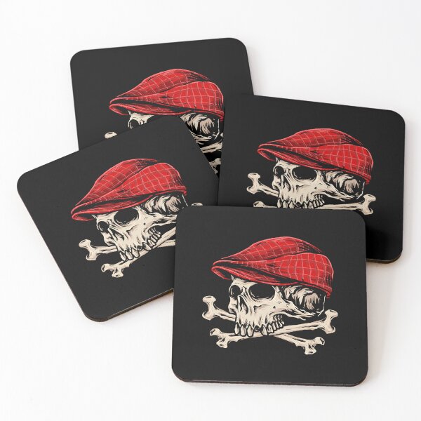 Item preview, Skull with a red hat on Halloween designed and sold by Joncasmiart.