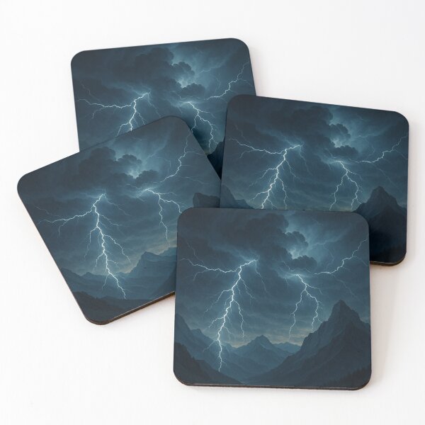 Item preview, Valley of Storms – Lightning Over the Mountains designed and sold by Painted Moon by Luna Bee™.