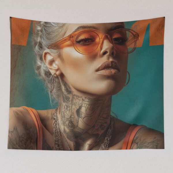 Item preview, Orange and Teal Portrait designed and sold by bixdesign.