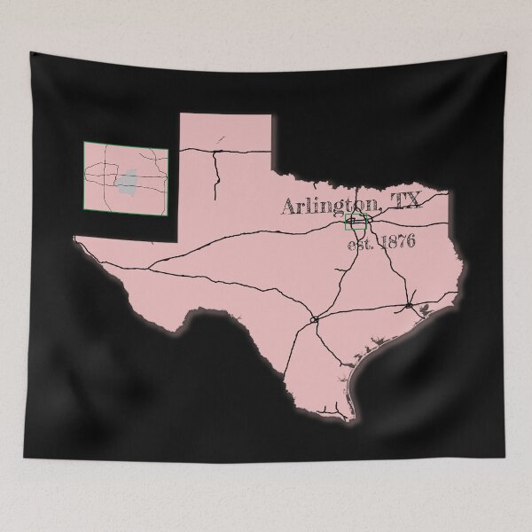 Item preview, Arlington, TX [Pink] designed and sold by PhilbonianDezin.
