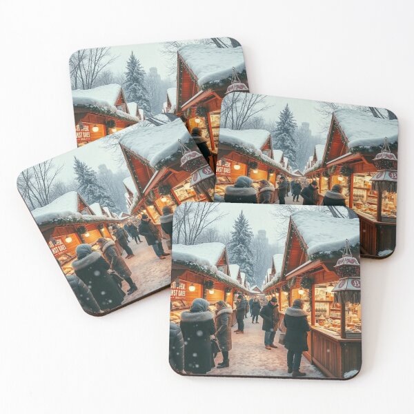 Item preview, “Enchanted Market – Holiday Stalls Beneath the Castle Pines” designed and sold by NaomiRut.