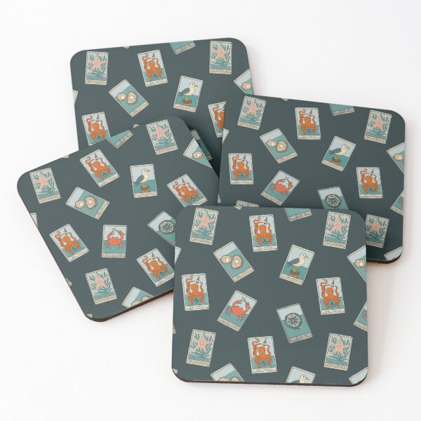 Item preview, Navy Tidepool Tarot – Mystical Coastal Major Arcana Pattern designed and sold by AtelierBrumeArt.