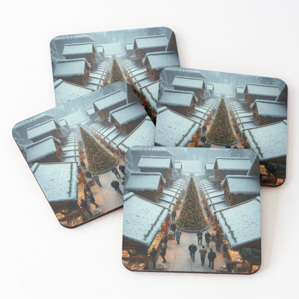 Item preview, “Holiday Harmony – Christmas Market with Central Tree” designed and sold by NaomiRut.