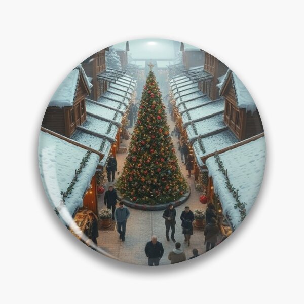 Item preview, “Holiday Harmony – Christmas Market with Central Tree” designed and sold by NaomiRut.