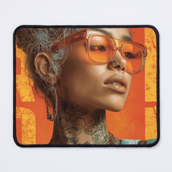 Item preview, Portrait in Orange and Teal designed and sold by bixdesign.