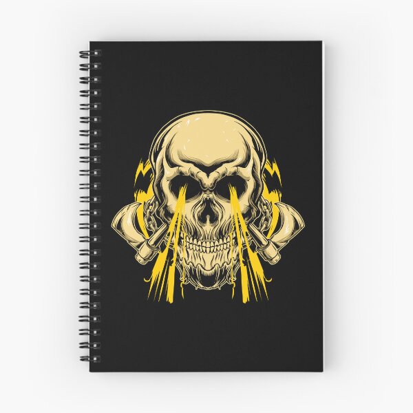 Item preview, Skull with yellow lightning bolts on Halloween designed and sold by Joncasmiart.