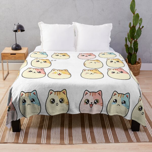 Item preview, Cat Emotions Sticker Pack Cute Kawaii Faces Set designed and sold by Neko-Doodle-co.