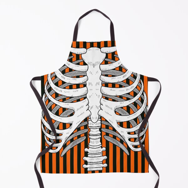 Item preview, Halloween rib cage black and orange stripe designed and sold by beesocks.