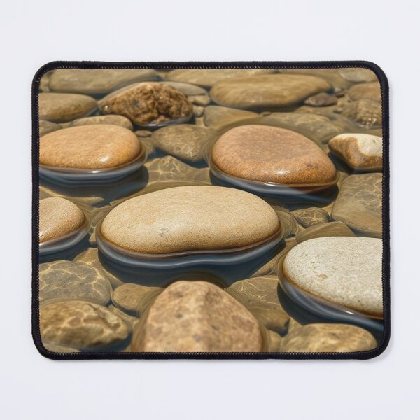 Item preview, Tranquil Depths – Stones in Sunlit Stream” designed and sold by NaomiRut.