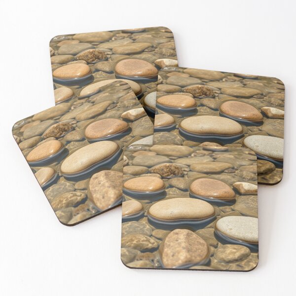 Item preview, Tranquil Depths – Stones in Sunlit Stream” designed and sold by NaomiRut.