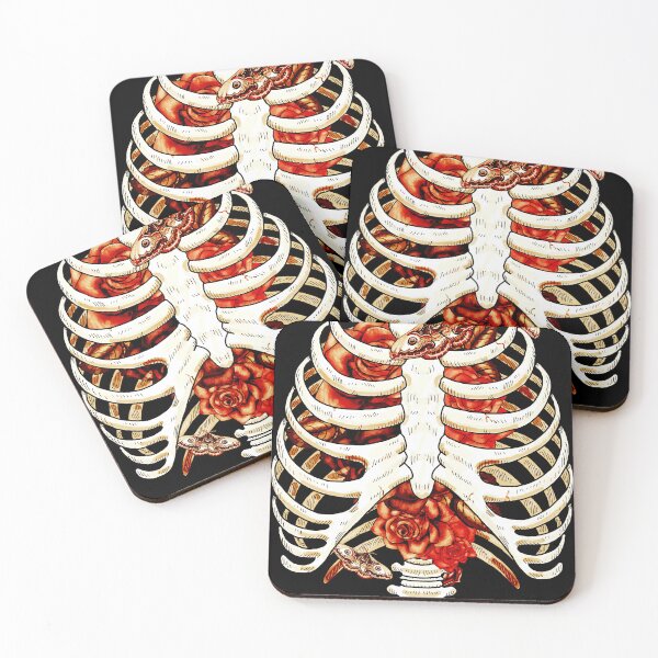 Item preview, Skeleton floral rust and black designed and sold by beesocks.