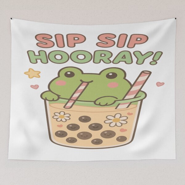 Item preview, Frog bubble tea cup designed and sold by Mindful56.
