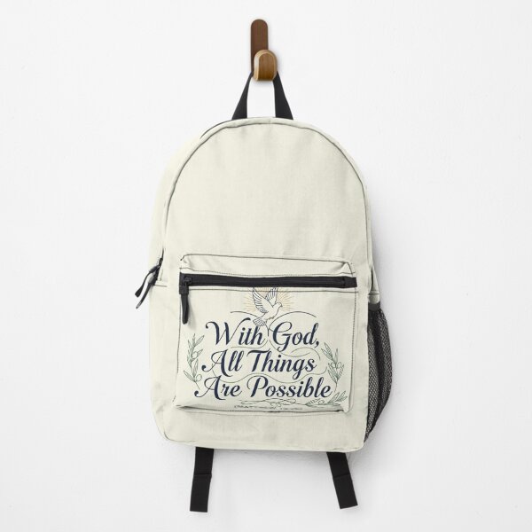 Item preview, With God All Things Are Possible Matthew 19:26 Inspirational Christian Bible Verse Design designed and sold by Gahyl7.