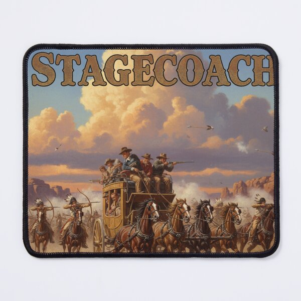 Item preview, Dust and Destiny – Reimagined Stagecoach Poster designed and sold by Art's Diner.