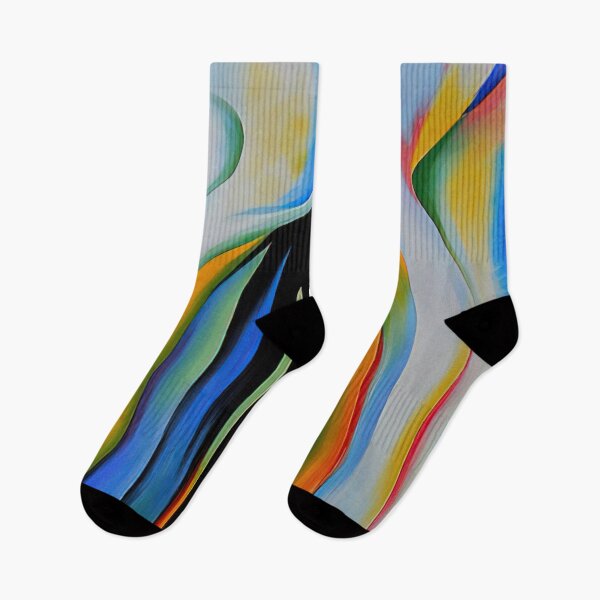 Item preview, Gray Line With Black, Blue, And Yellow By Georgia O'keeffe designed and sold by andrescastillRO.