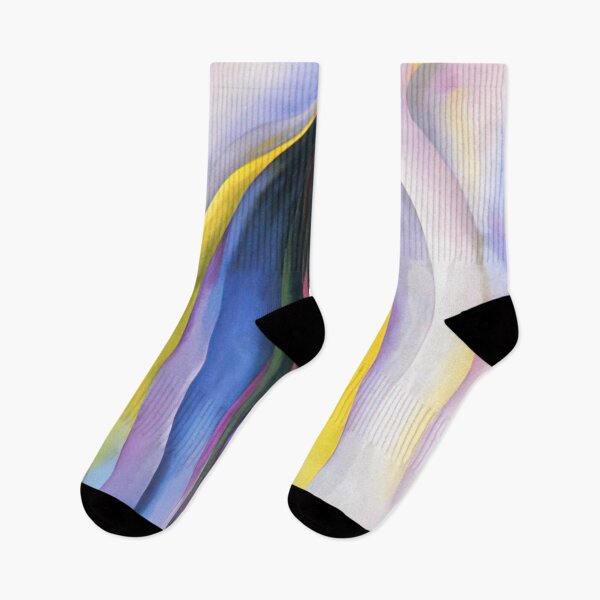 Item preview, Grey Line With Black, Blue And Yellow By Georgia O'keeffe designed and sold by andrescastillRO.
