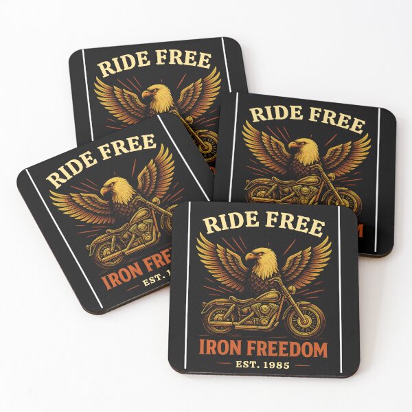 Item preview, Ride Free – Iron Freedom Motorcycle Eagle (Est. 1985) designed and sold by MORELL Design.