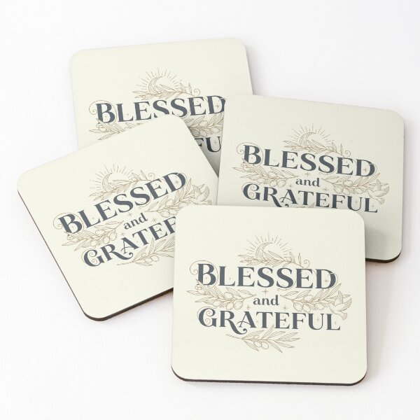 Item preview, Blessed and Grateful Positive Inspirational Christian Faith Design designed and sold by Gahyl7.