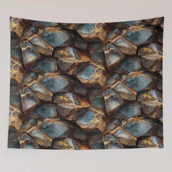 Item preview, agate with rustic oxidized copper rock matrix designed and sold by EarthenEmbers.